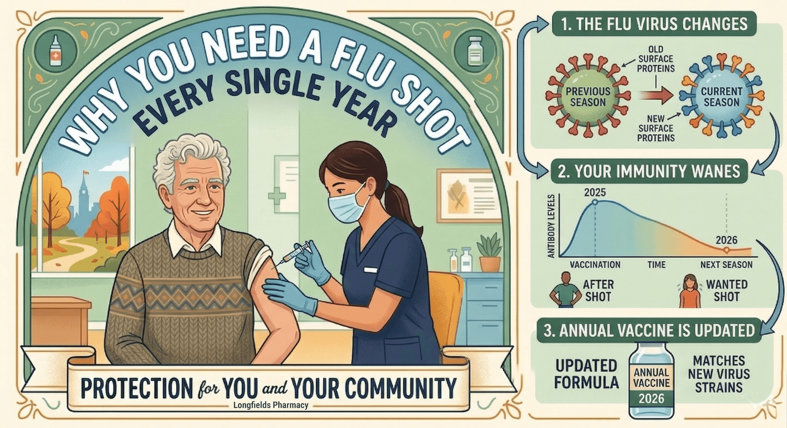 Annual flu shot at Longfields Pharmacy Nepean Ottawa