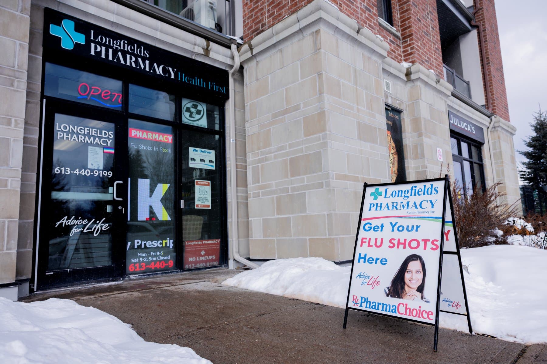 Longfields Pharmacy storefront in Ottawa